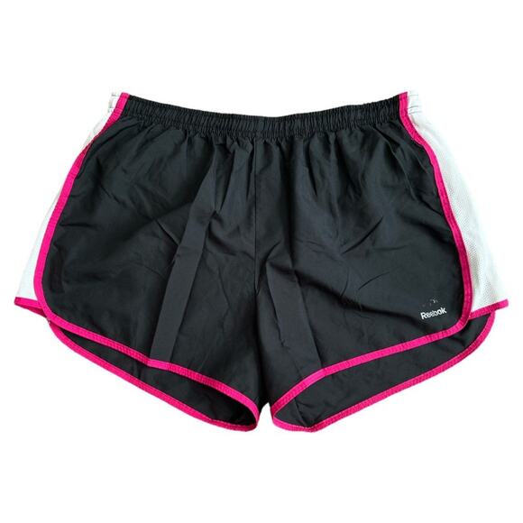 Reebok Black Pink Lined Running Shorts, M - Picture 1 of 7